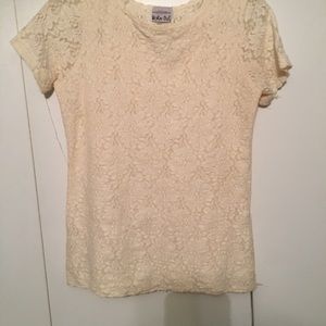 Cream and black lace tops, great for layering